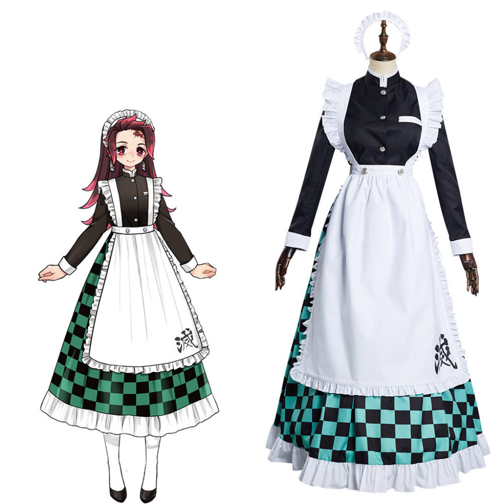 Kamado Tanjiro Les R Deurs De La Nuit Maid Cosplay Costume Design