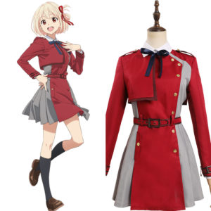 Lycoris Recoil Chisato Nishikigi JK Uniforme Cosplay Costume