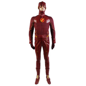 The Flash Barry Allen Uniforme Rouge Cosplay Costume