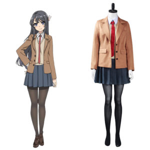 Seishun Buta Yarou Series Sakurajima Mai Uniforme Scolaire Cosplay Costume