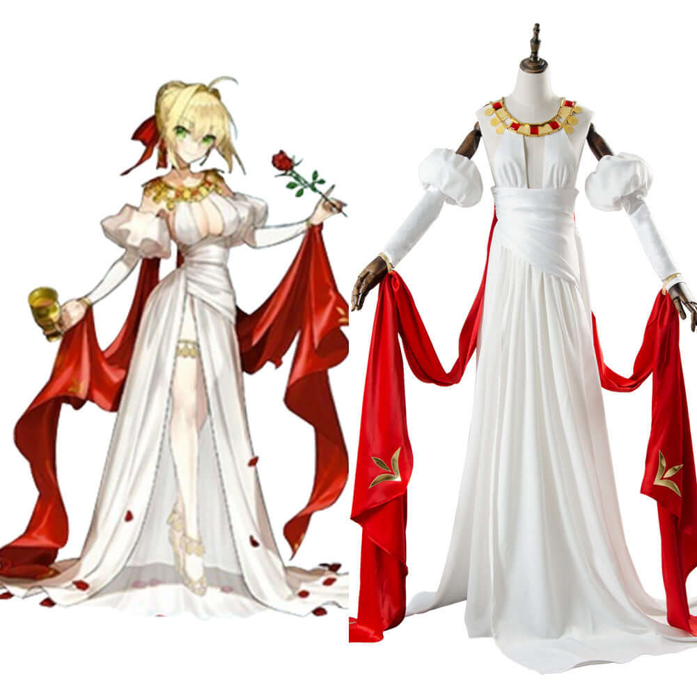Fate Grand Order Saber Nero Claudius Robe Cosplay Costume