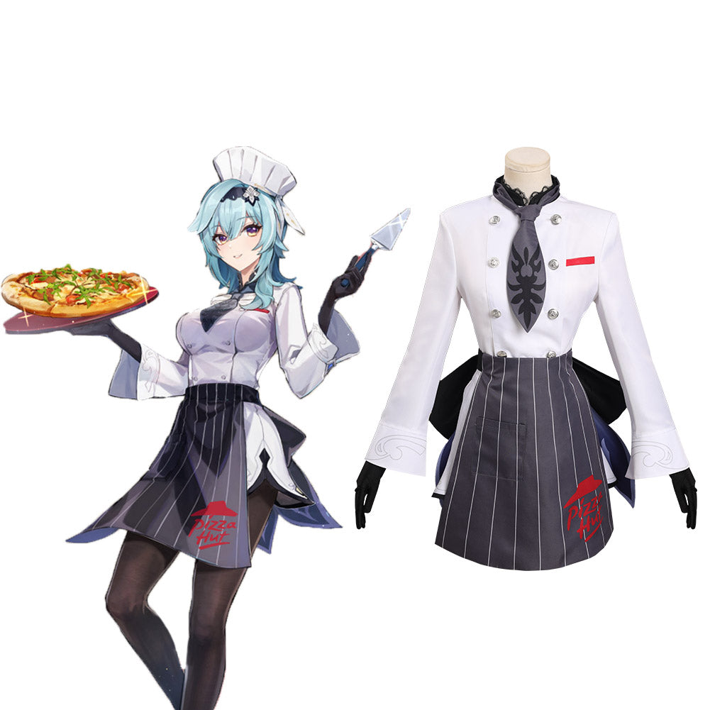 Genshin Impact X Pizzahut Eula Tenue De Chef Cosplay Costume