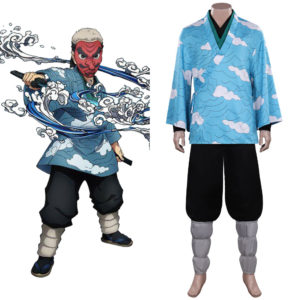 Les Rôdeurs de la Nuit Kimetsu no Yaiba: Hinokami Kepputan Urokodaki Sakonji Cosplay Costume