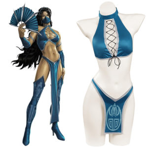 Mortel Kombat Kitana Maillot De Bain Cosplay Costume