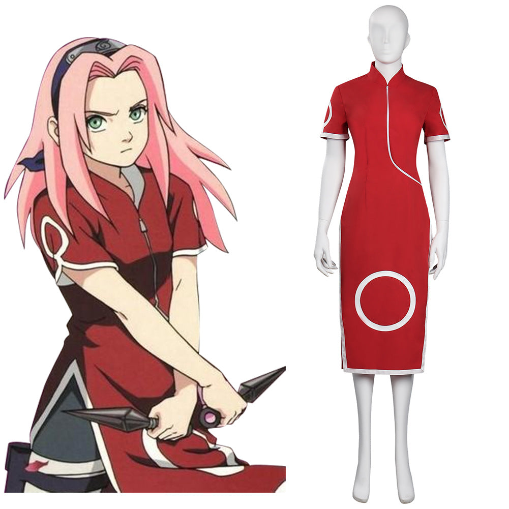 Naruto Shippuuden Haruno Sakura Cosplay Costume