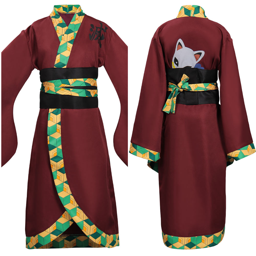 Kimetsu no Yaiba Enfant Giyu Tomioka Kimono Cosplay Costume - Cossky