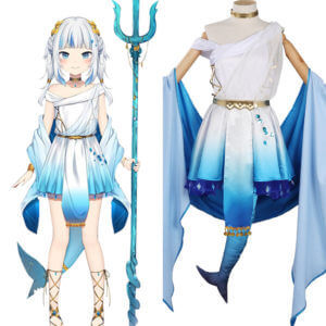 Hololive Vtuber Gawr Gura Cosplay Costume