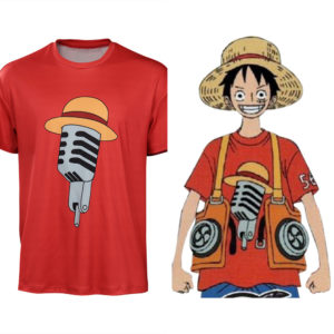 Film One Piece Red Luffy T-shirt Cosplay Costume