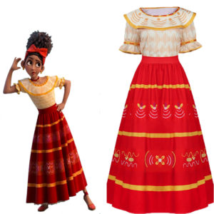 Encanto Adulte Dolores Madrigal Veste Robe Cosplay Costume