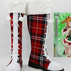 LoveLive! Botte Cosplay Chaussures Noël Version