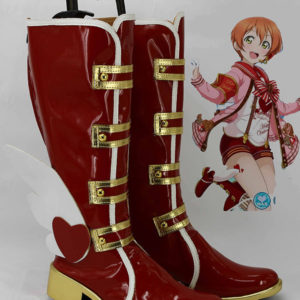 LoveLive! Saint Valentine Rin Hoshizora Botte Cosplay Chaussures