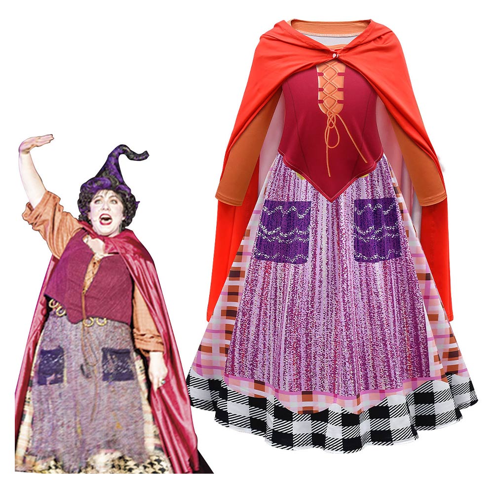 Hocus Pocus Mary Sanderson Enfant Cosplay Costume