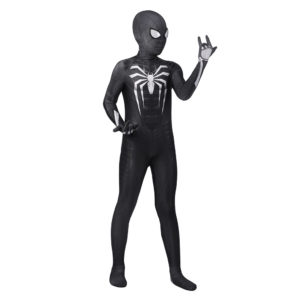 Enfant Venom X Spider-Man Miles Morales Jeu Combinaison Cosplay Costume Carnival Halloween