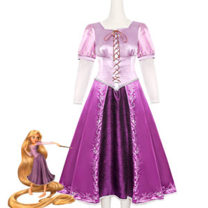 Enfant Enchanted Rapunzel Cosplay Costume Robe Carnival Halloween