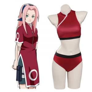 Naruto Haruno Sakura Maillot de Bain Cosplay Costume-Cossky