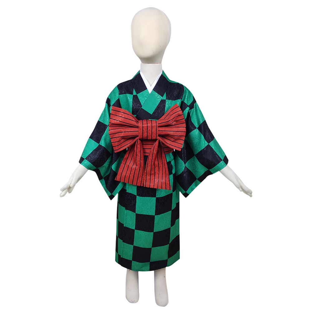 Kimetsu no Yaiba S2 Kamado Tanjiro Kimono Enfant Cosplay Costume