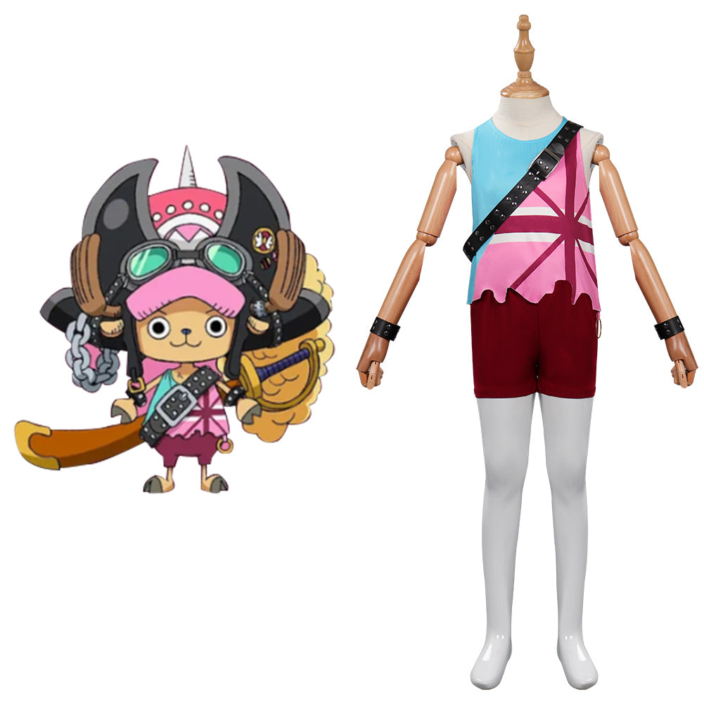 2022 One Piece Red Tony Tony Chopper Enfant Cosplay Costume