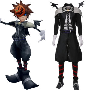 Kingdom Hearts Halloween Vampire Sora Cosplay Costume
