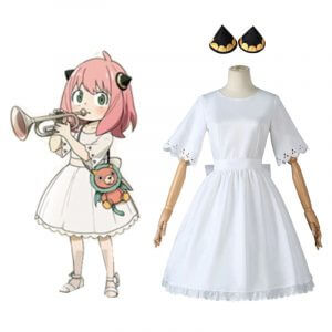 SPY×FAMILY Enfant Anya Forger Robe Couvre-Chefs Cosplay Costume