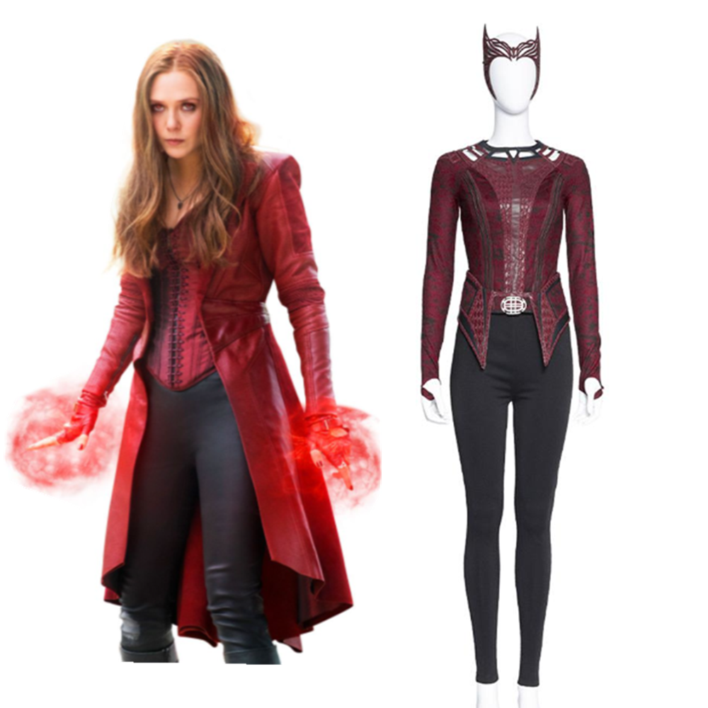 Doctor Strange Sorcière Rouge Wanda Maximoff Uniform Cosplay Costume