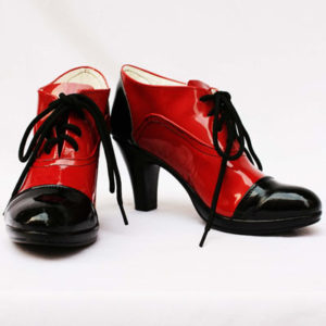 Black Butler Grell Cosplay Chaussures Noir et Rouge