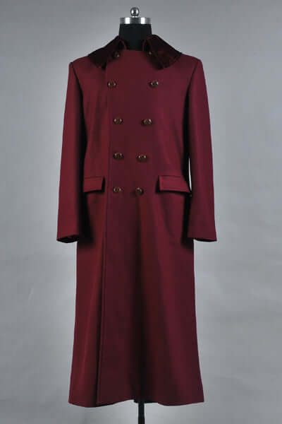 Doctor Who 4e Dr Manteau Rouge Cosplay Costume