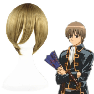 Gintama Okita Sougo Cosplay Perruque