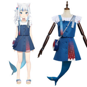 Hololive Vtuber Gawr Gura Uniforme Cosplay Costume