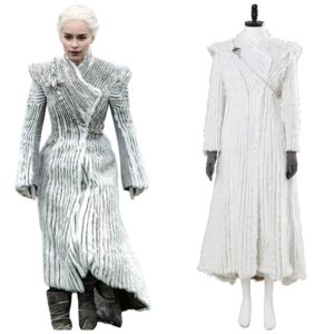 Le Trone De Fer 8 Daenerys Targaryen Robe Blanche Cosplay Costume