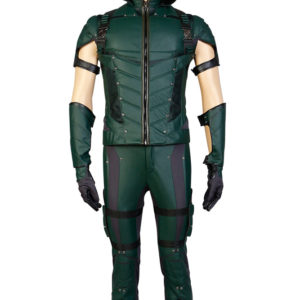 Green Arrow 4 Cosplay Costume Cuir