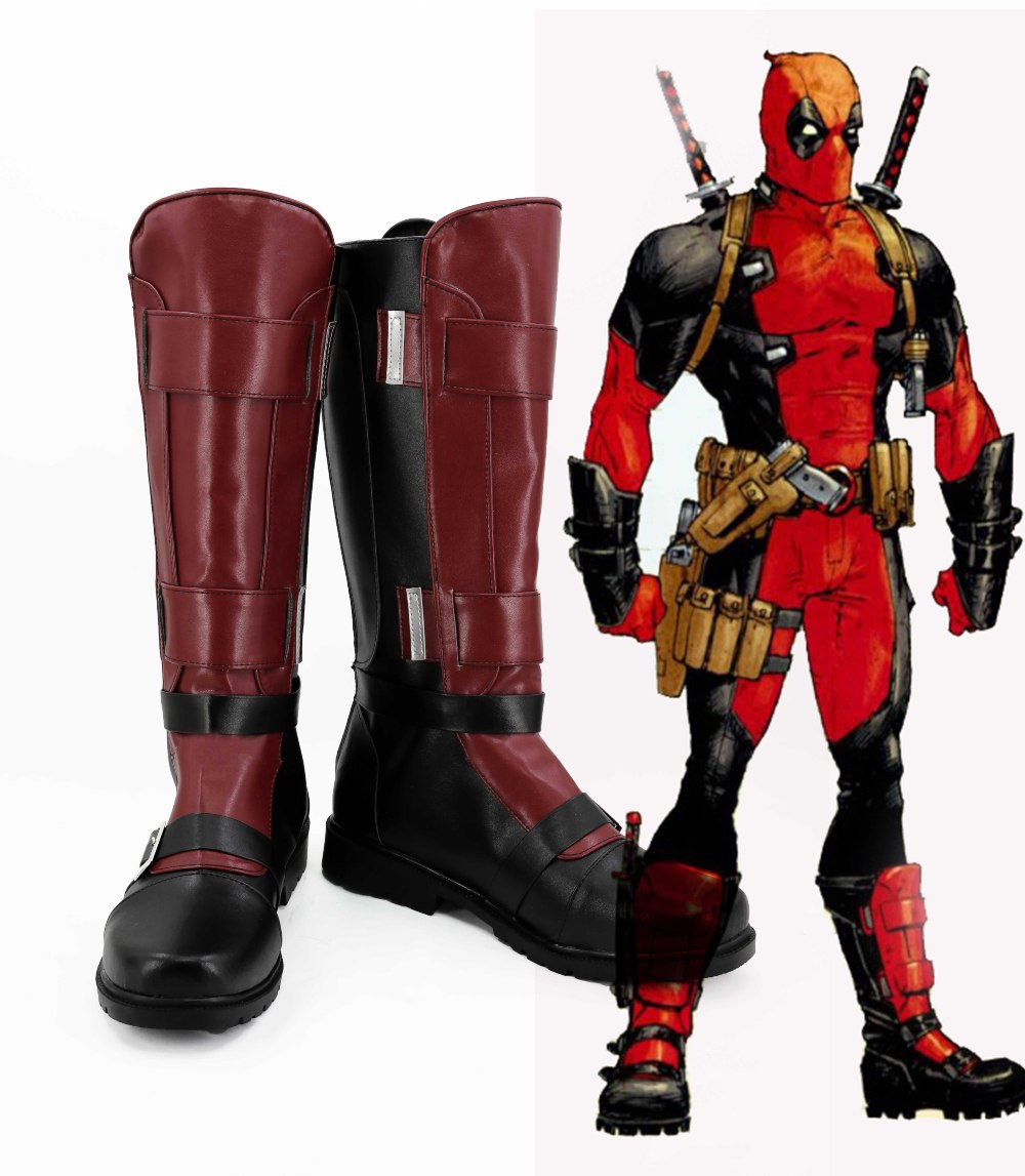 Marvel Deadpool Wade Wilson Cosplay Chaussures
