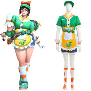 Overwatch D.VA Mei-Ling Zhou MEI Honeydew Skin Cosplay Costume