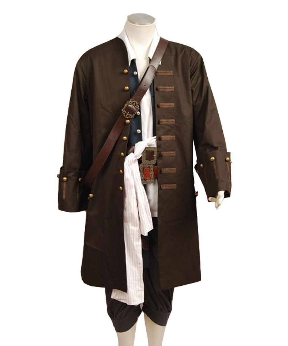Pirates des Caraïbes Jack Sparrow Uniforme Cosplay Costume