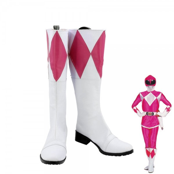 Power Rangers Ranger Rose Bottes Cosplay Chaussures