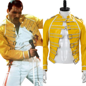 Queen Freddie Mercury Veste Jaune Cosplay Costume