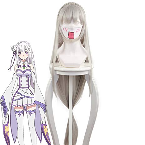 Re:Zero Life in a Different World from Zero Emilia Cosplay Perruque