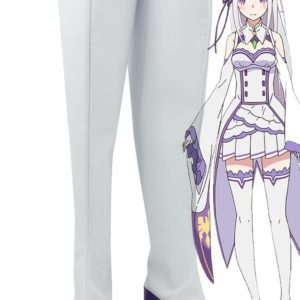 Re:Zero kara Hajimeru Isekai Seikatsu Emilia Stiefel Bottes Cosplay Chaussures