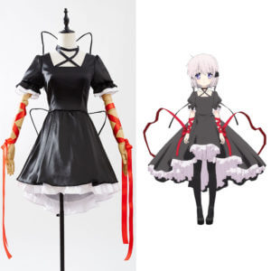 Rewrite Kagari Robe Noire Cosplay Costume