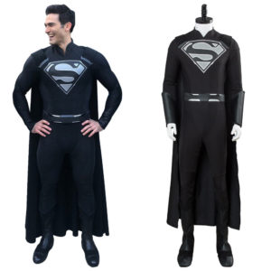 Supergirl Elseworlds Superman Tyler Hoechlin Combinaison Noire Cosplay Costume