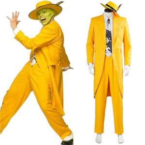 The Mask Jim Carrey Costume jaune Uniforme Halloween Carnaval Cosplay Costume