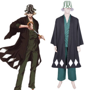 Bleach Urahara Kisuke Kimono avec Chapeau Cosplay Costume
