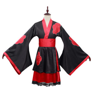 Naruto Shippuden Akatsuki Lolita Robe Cosplay Costume