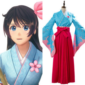 Sakura Wars Amamiya sakura Kimono Cosplay Costume