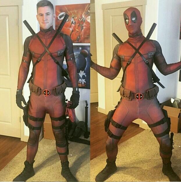 Marvel Comics Deadpool Cosplay Costume Version B
