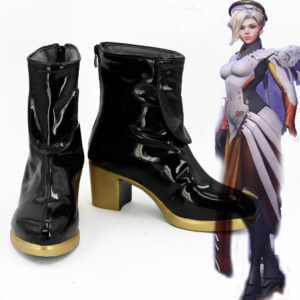 Overwatch OW Mercy Bottes Cosplay Chaussures