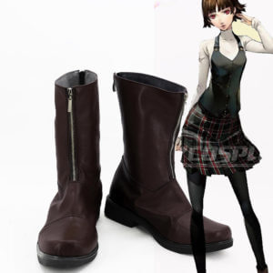 Persona 5 P5 Makoto Niijima Bottes Coplay Chaussures